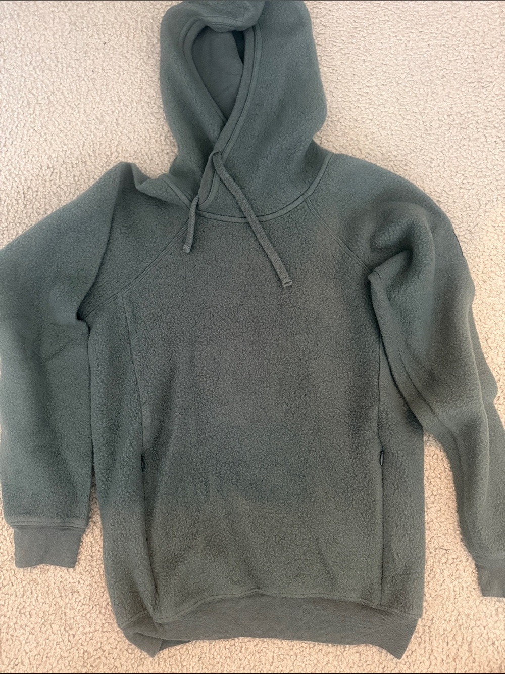 ALO Yoga Men's Light Green Fleece Hoodie, Small